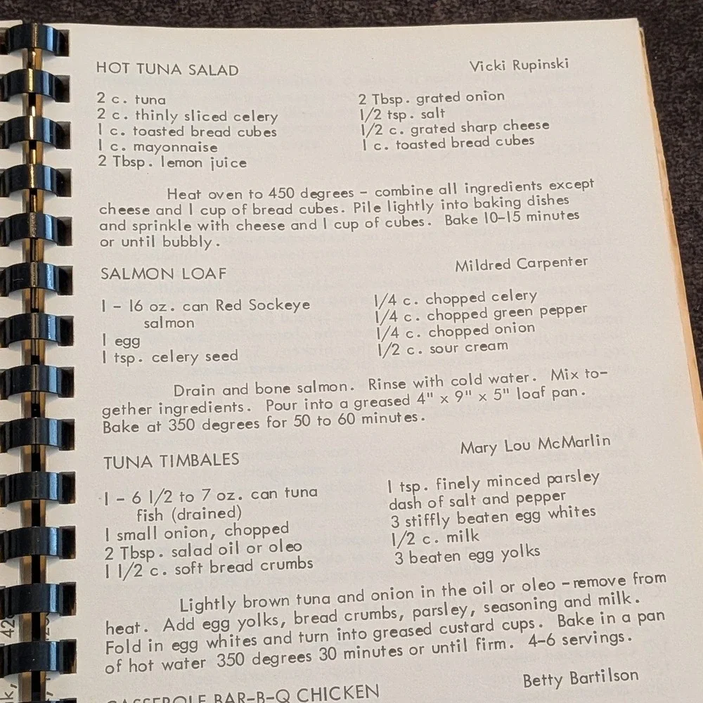 VTG 1975 Our Daily‎ Bread Church Cookbook Sampsons Mills PA Lamplighters Class